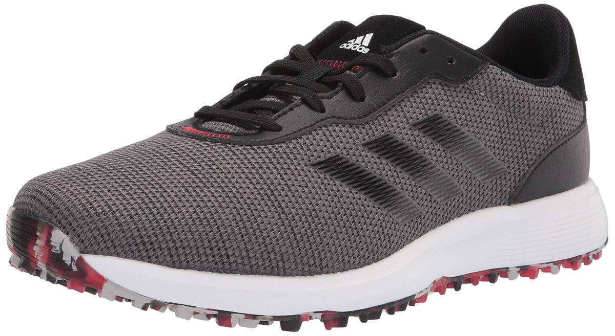 adidas mens Golf Shoe Grey/Black/Scarlet 10 US