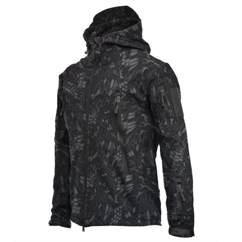 Men's Outdoor Soft Fleece Jacket Men's And Women's Jacket Unique Jackets For Men Windproof Waterproof Breathable Jacket Thermal Hooded Tactical Jacket Outdoor Camouflage Fleece Hooded Coat
