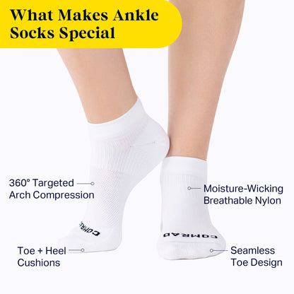 Ankle Compression Socks - 4 Pack