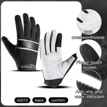 Outdoor sports riding gloves wear-resistant shock-absorbing and touch screen mountain bike gloves